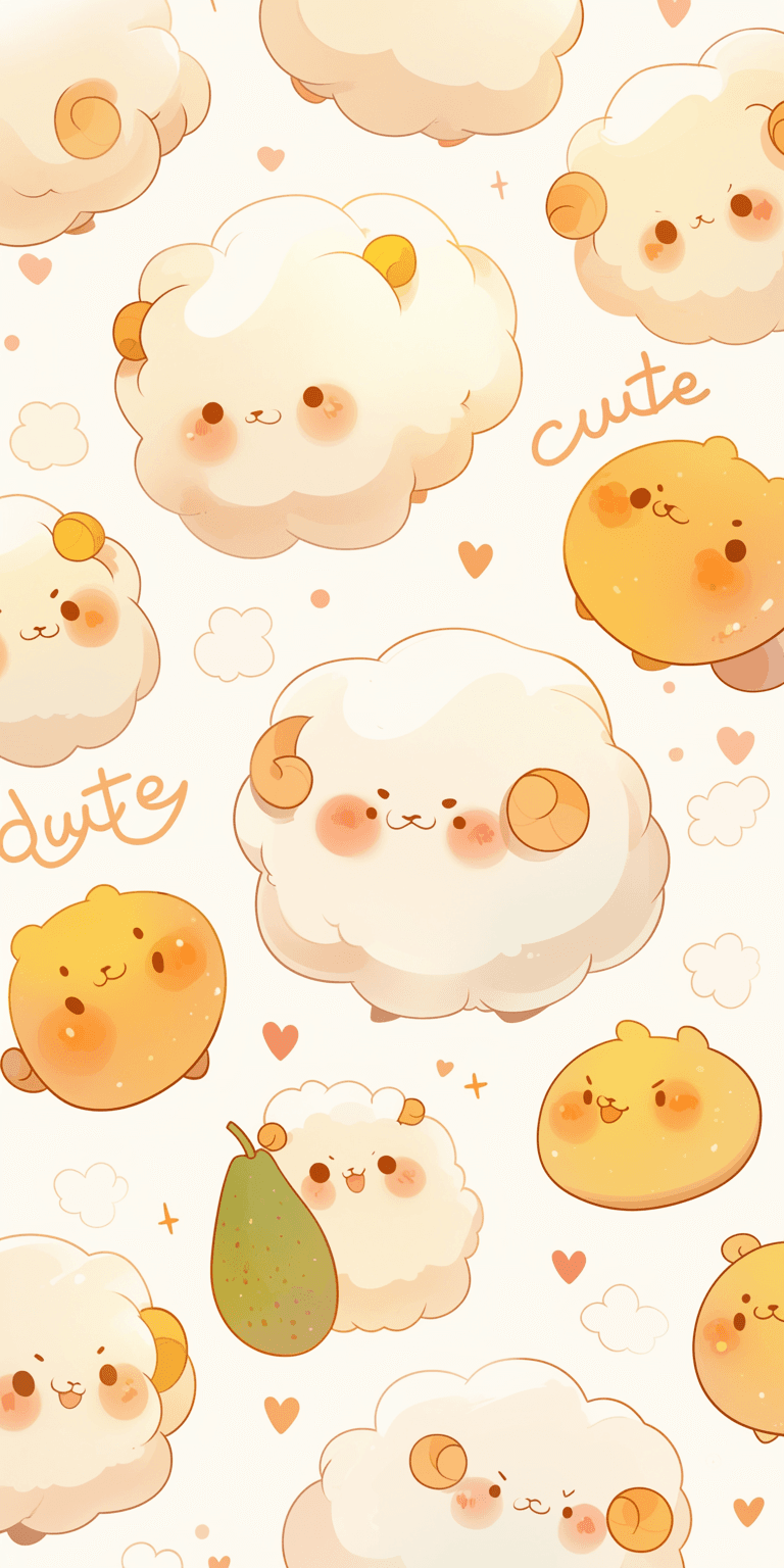 Cute Sheep Crew original repeating artwork