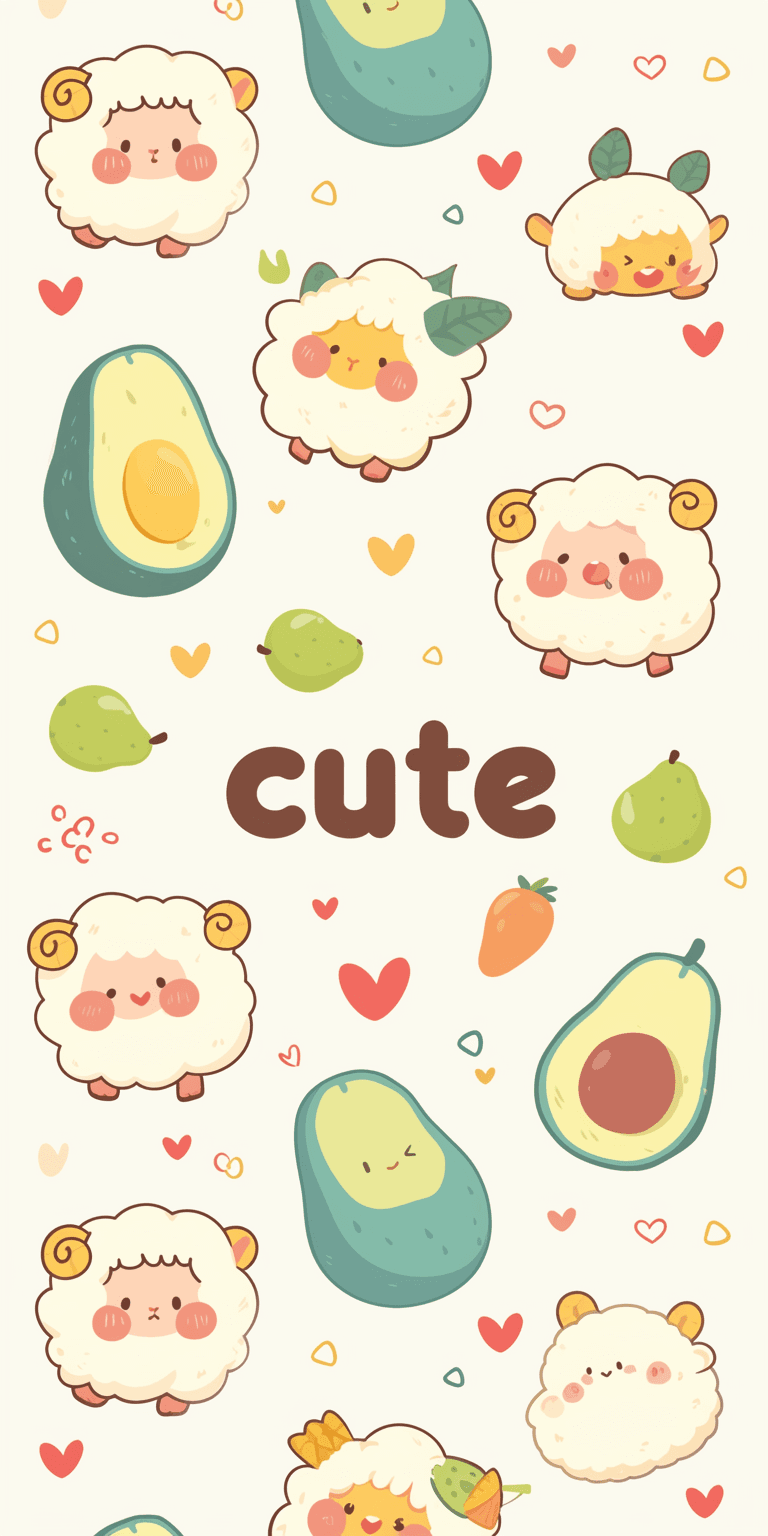 Cute Sheep Bop original repeating artwork