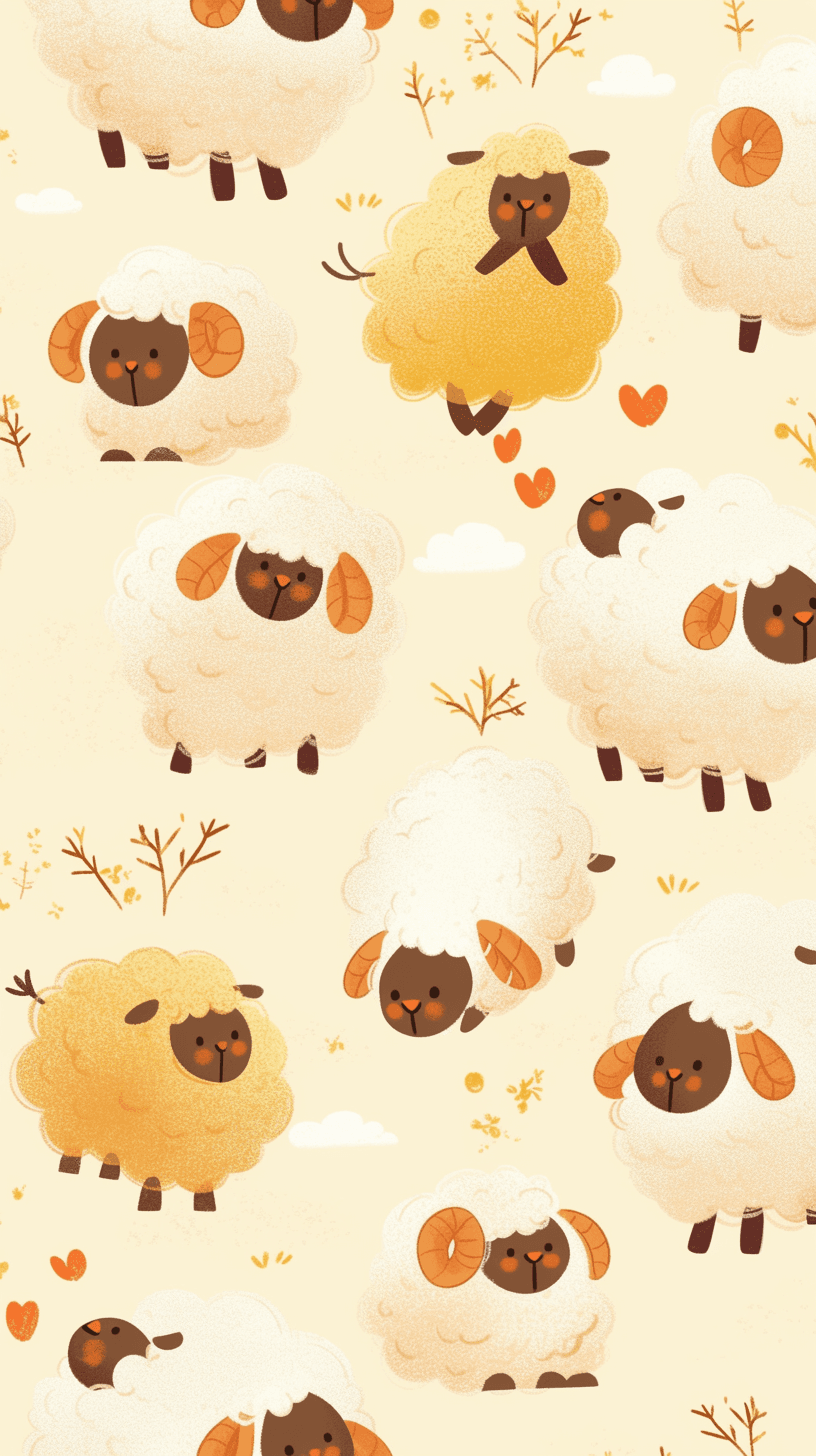Cute Sheep original repeating artwork