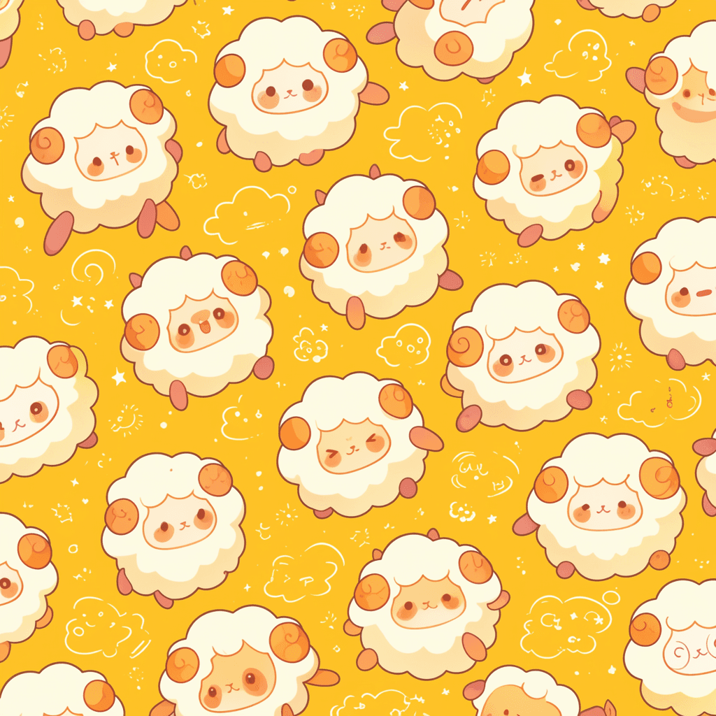 Cute Sheep Carnival original repeating artwork