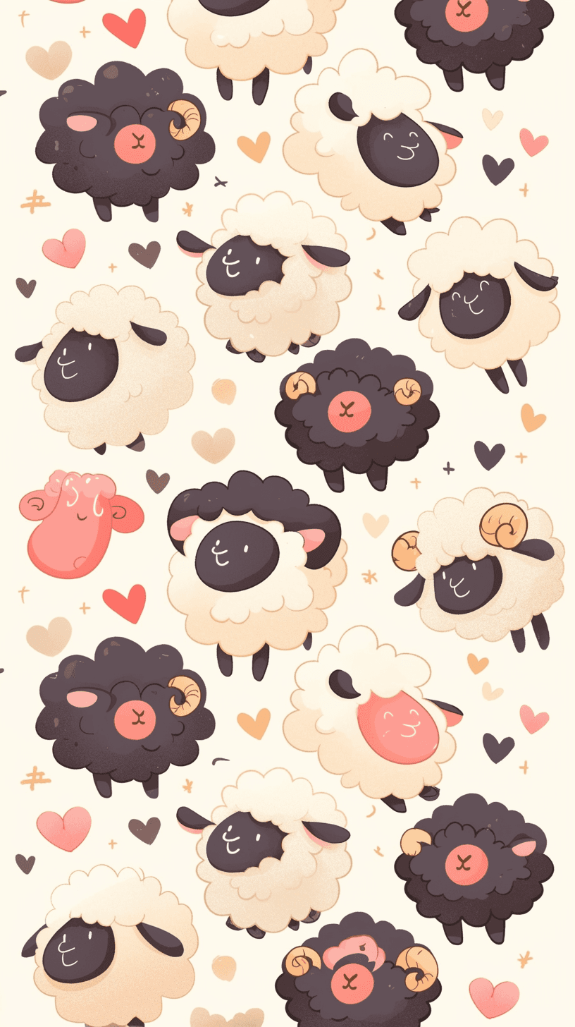 Cute Sheep Club original repeating artwork