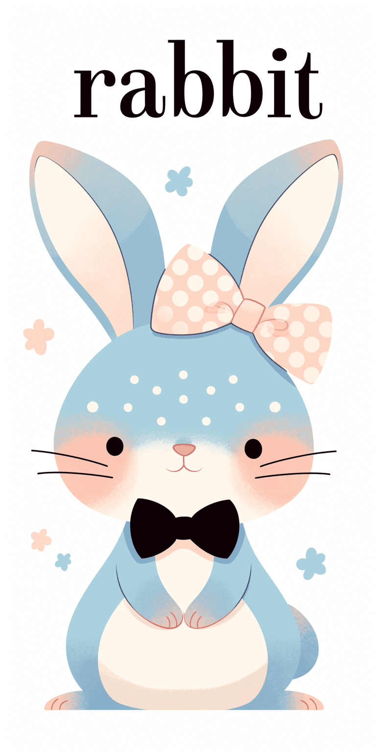 Cute Bunny Dusk original repeating artwork