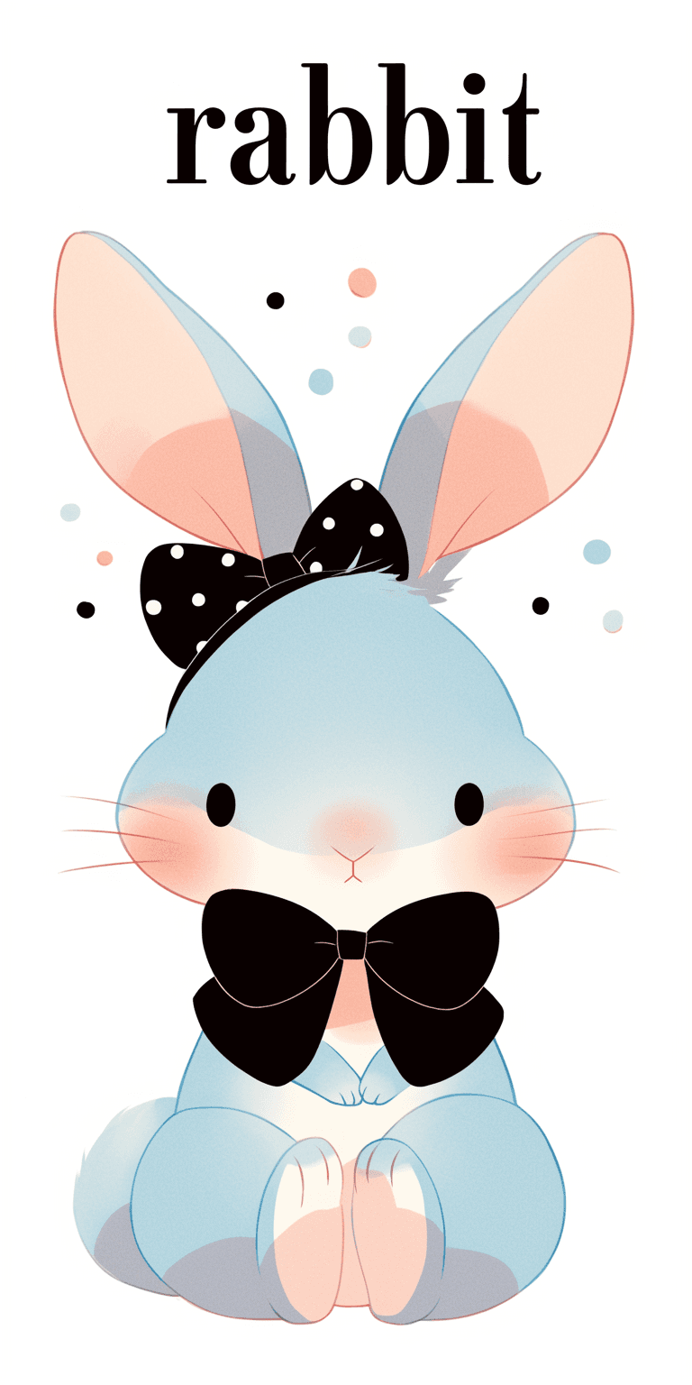 Cute Bunny Bop original repeating artwork