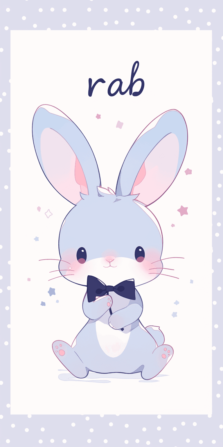 Cute Bunny Flip original repeating artwork