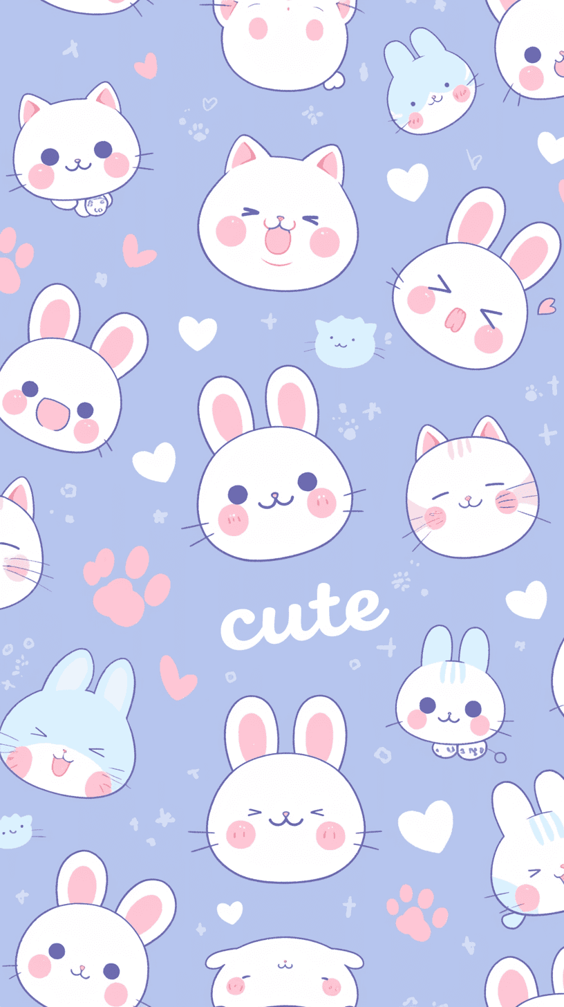 Cute Bunny Pals original repeating artwork