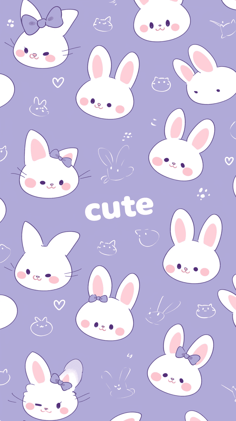 Cute Bunny Party original repeating artwork
