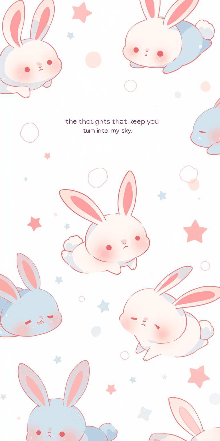 Cute Bunny Squad original repeating artwork