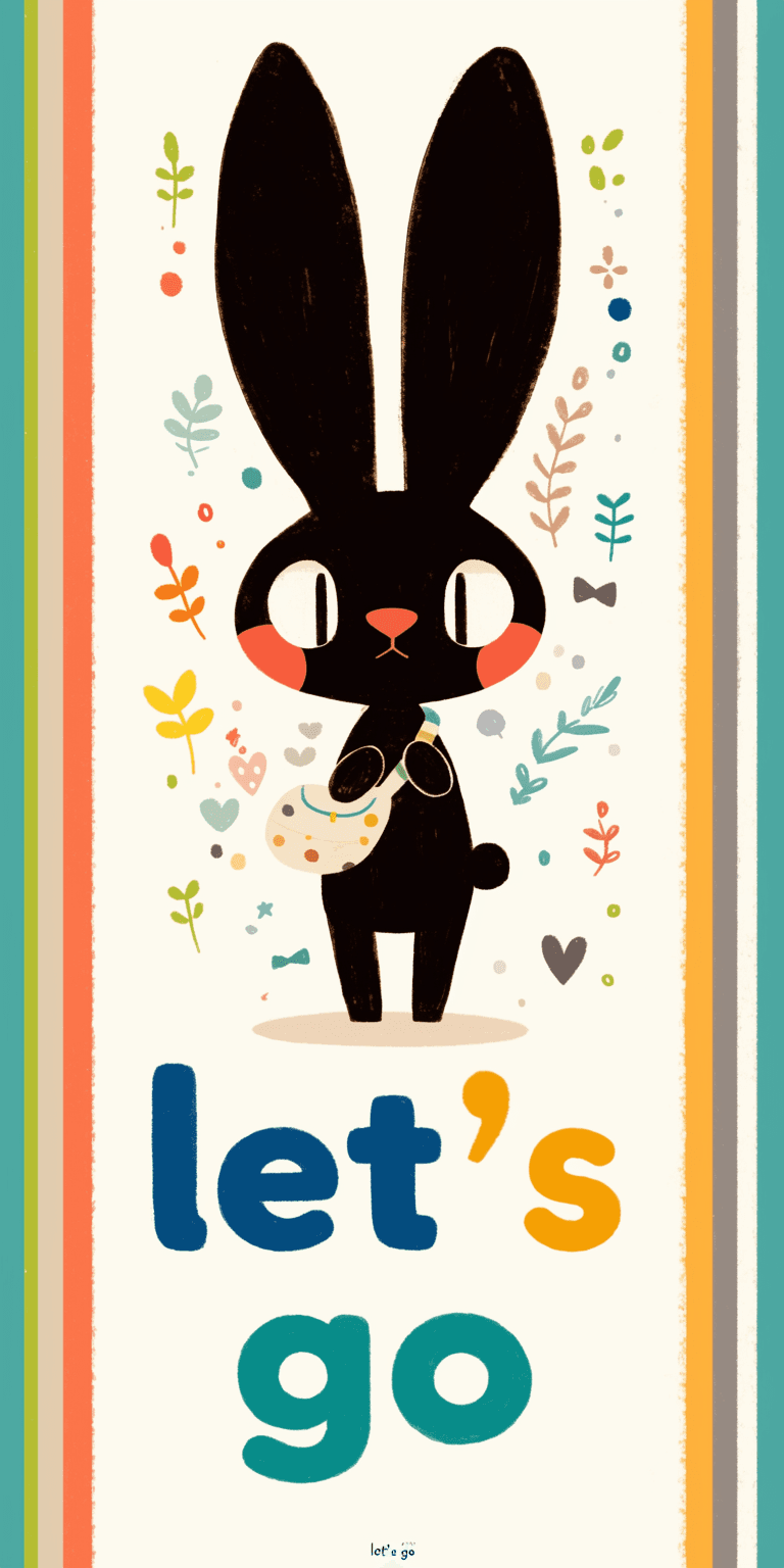 Cute Bunny Duo original repeating artwork