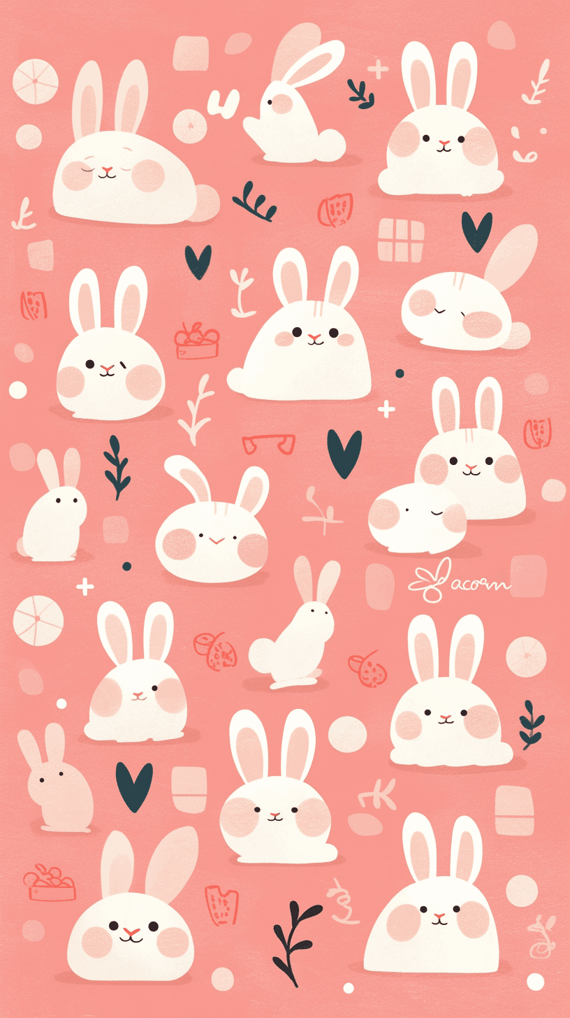 Cute Bunny Snap original repeating artwork