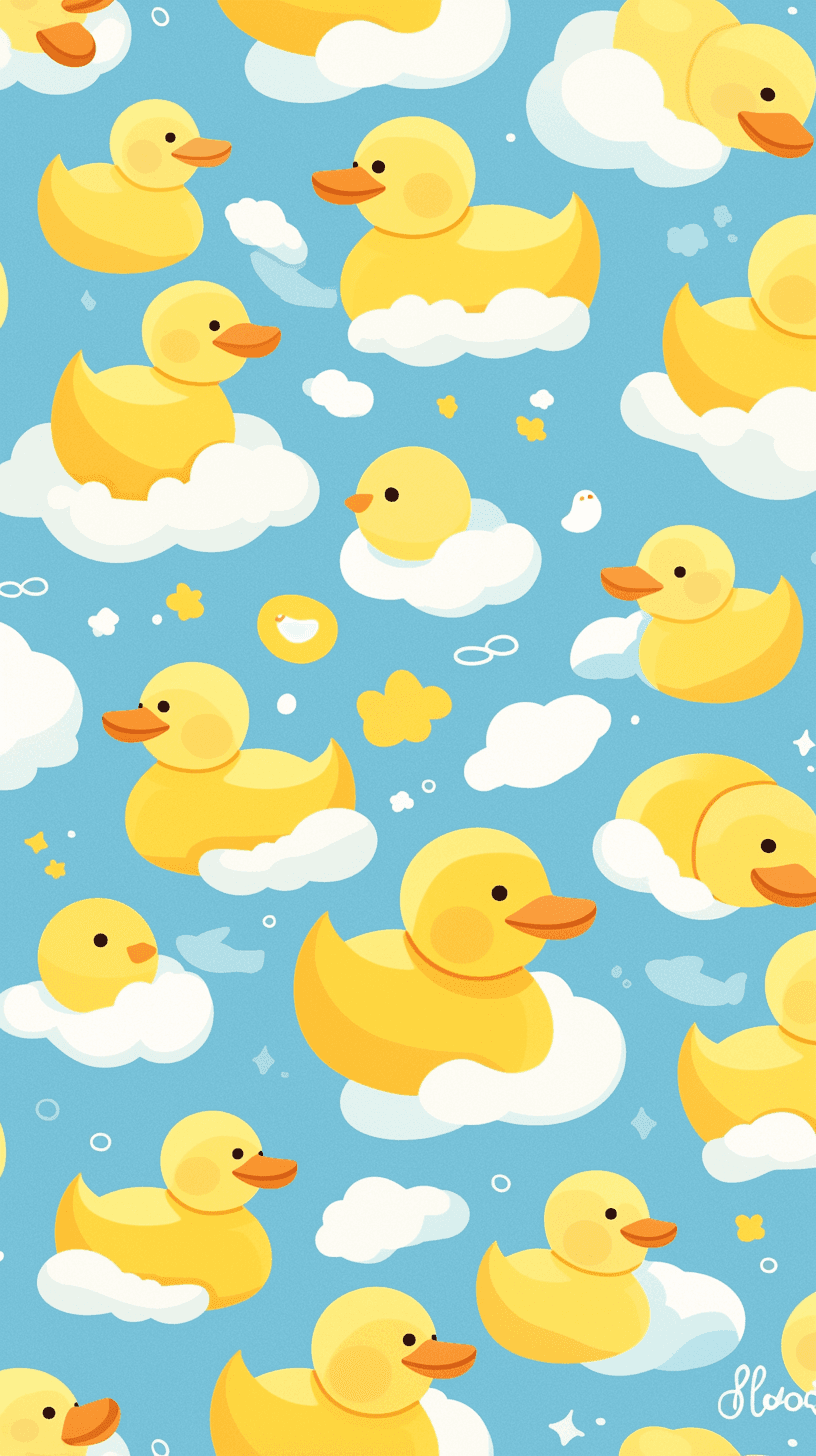 Cute Duck Session original repeating artwork