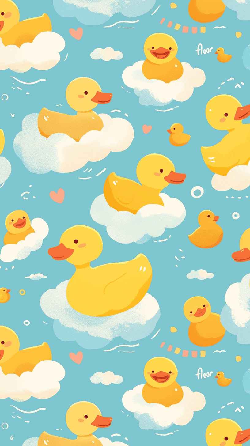 Cute Duck Show original repeating artwork