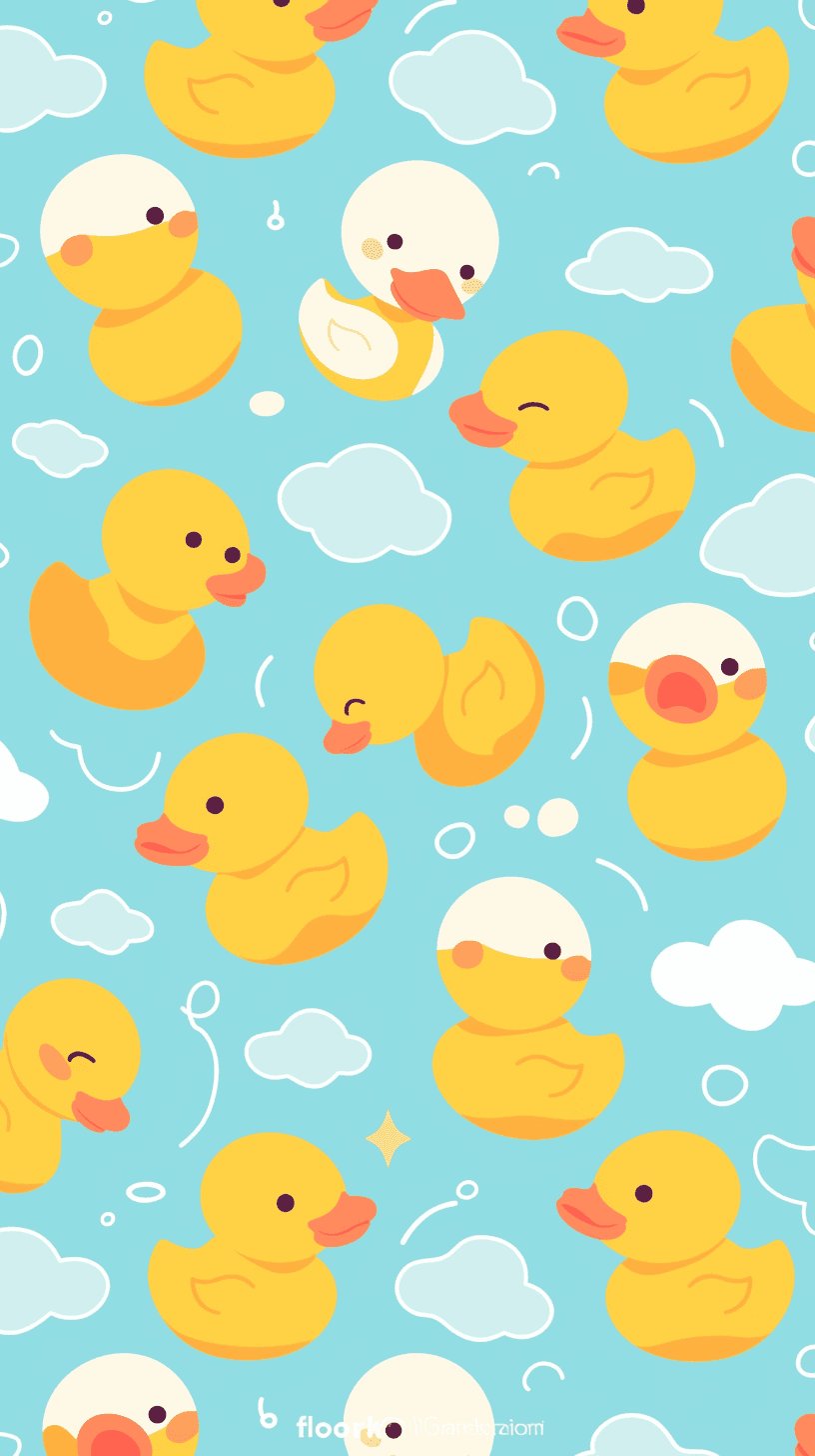 Cute Duck Bop original repeating artwork