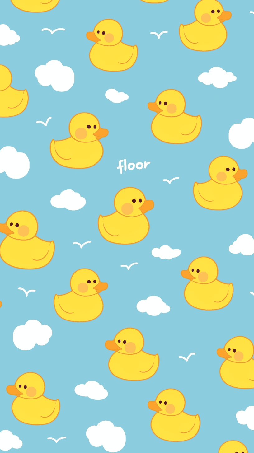 Cute Duck Parade original repeating artwork