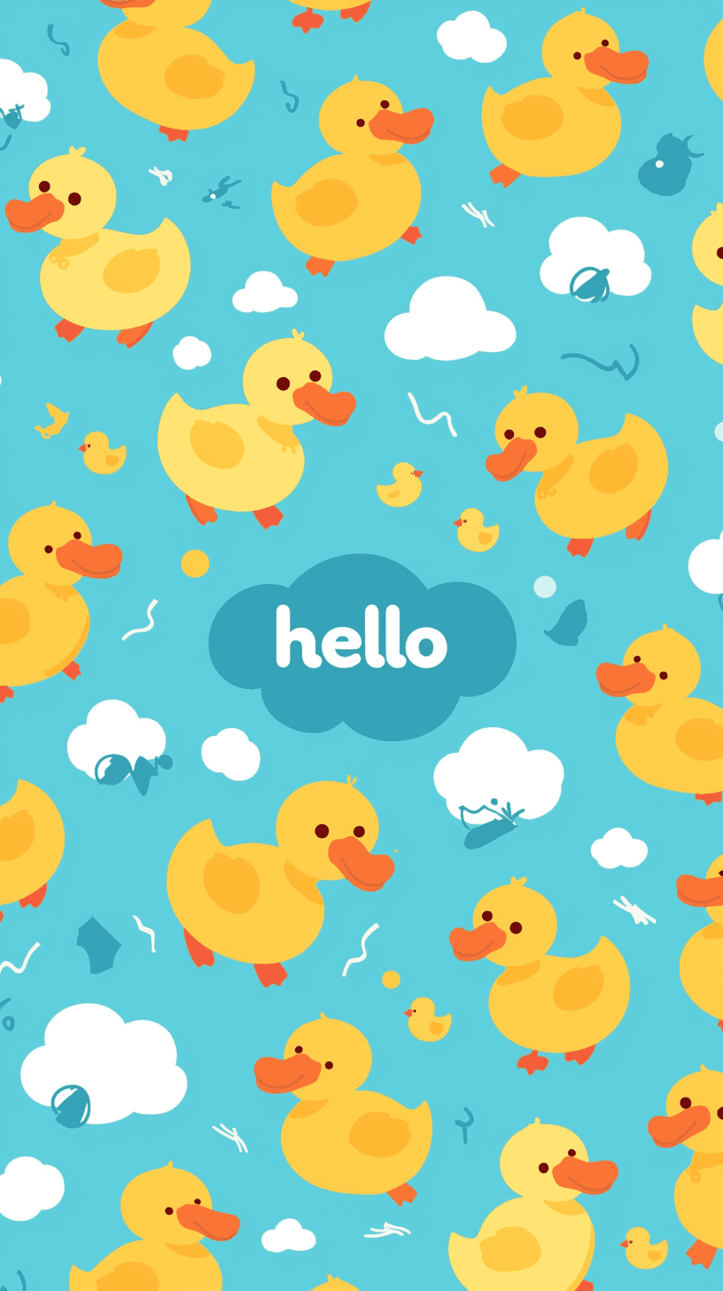 Cute Duck Squad original repeating artwork