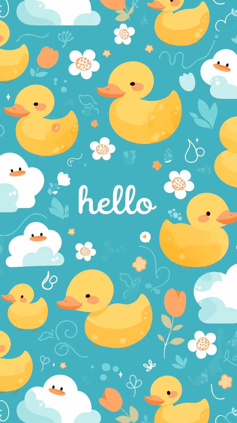 Cute Duck Collective original repeating artwork