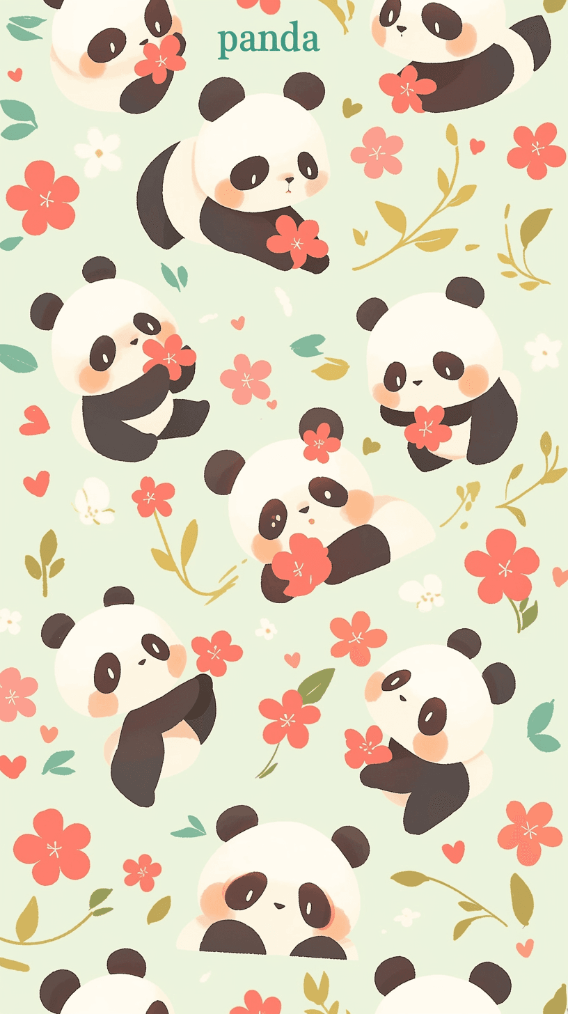 Cute Panda Crew original repeating artwork