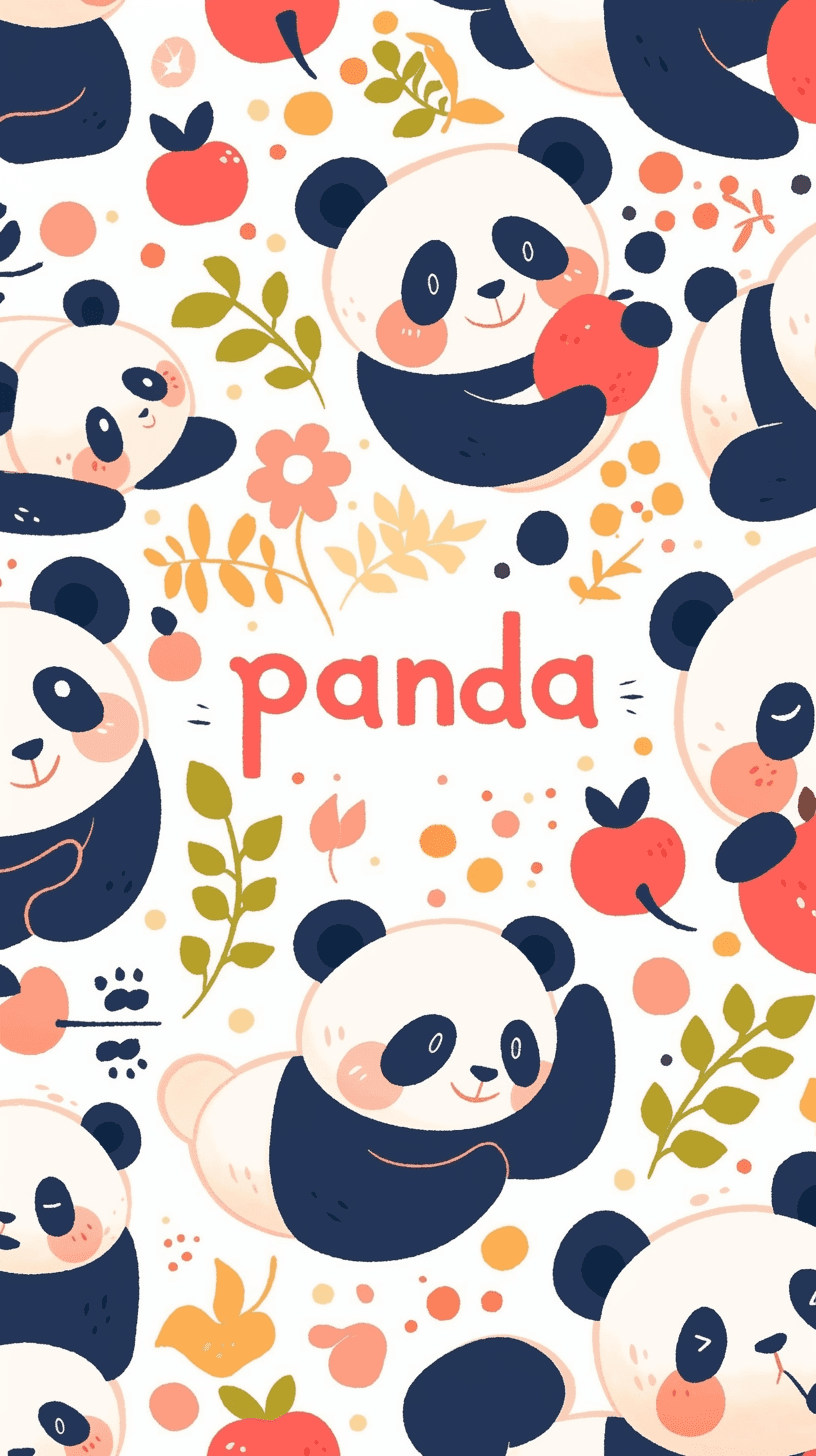 Cute Panda original repeating artwork