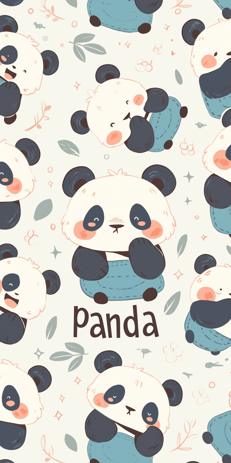 Cute Panda Club original repeating artwork