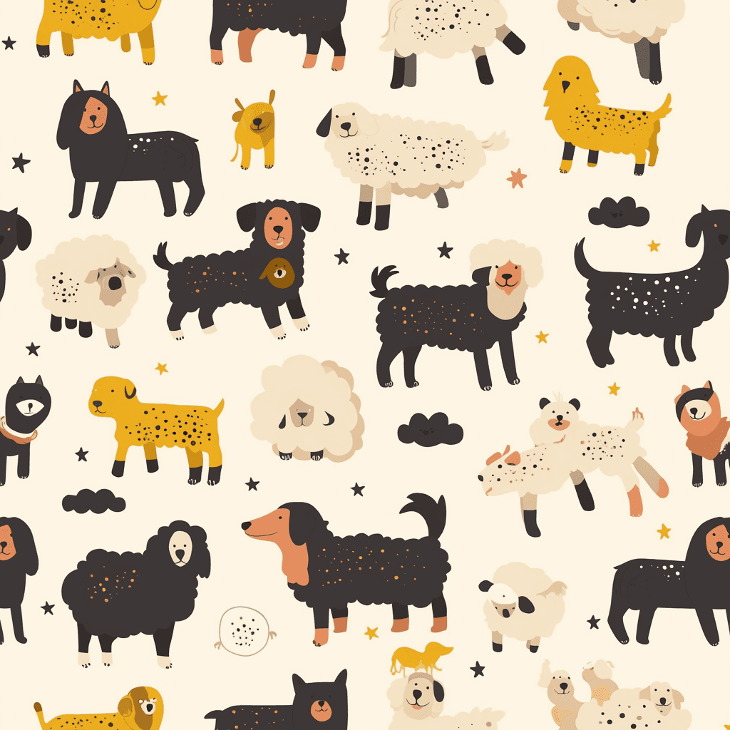 Cute Animals Carnival original repeating artwork