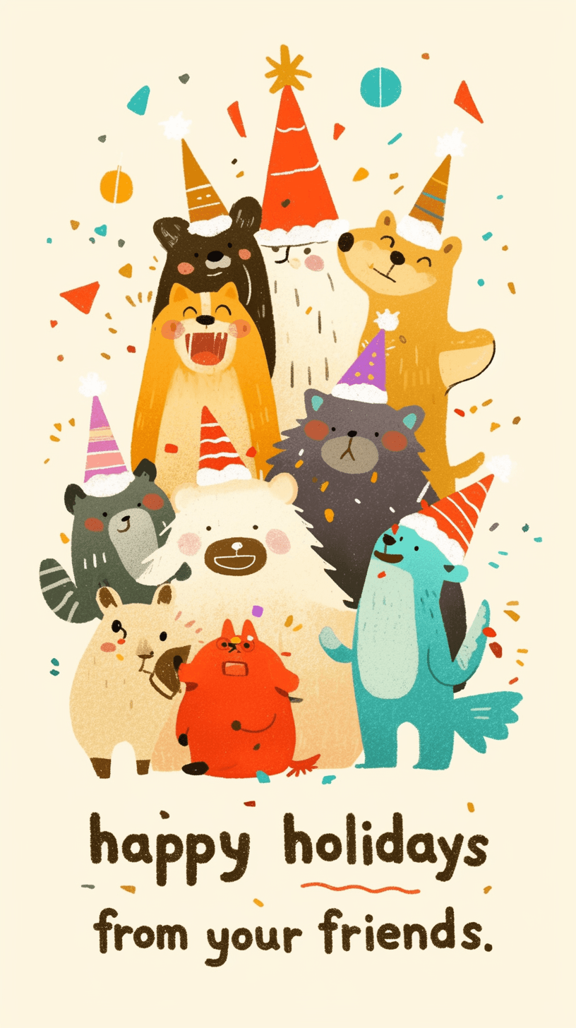 Cute Animals Picnic original repeating artwork