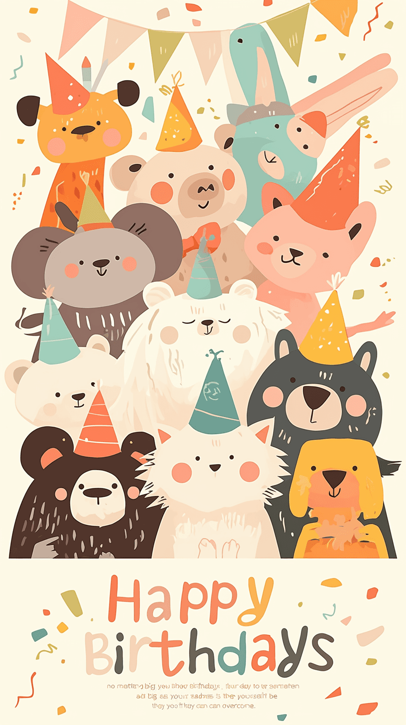 Cute Animals Hue original repeating artwork