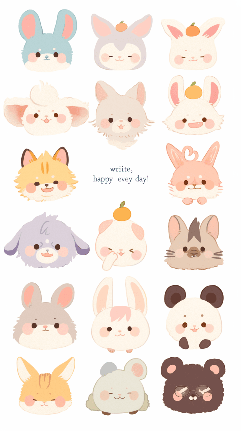 Cute Animals Blast original repeating artwork