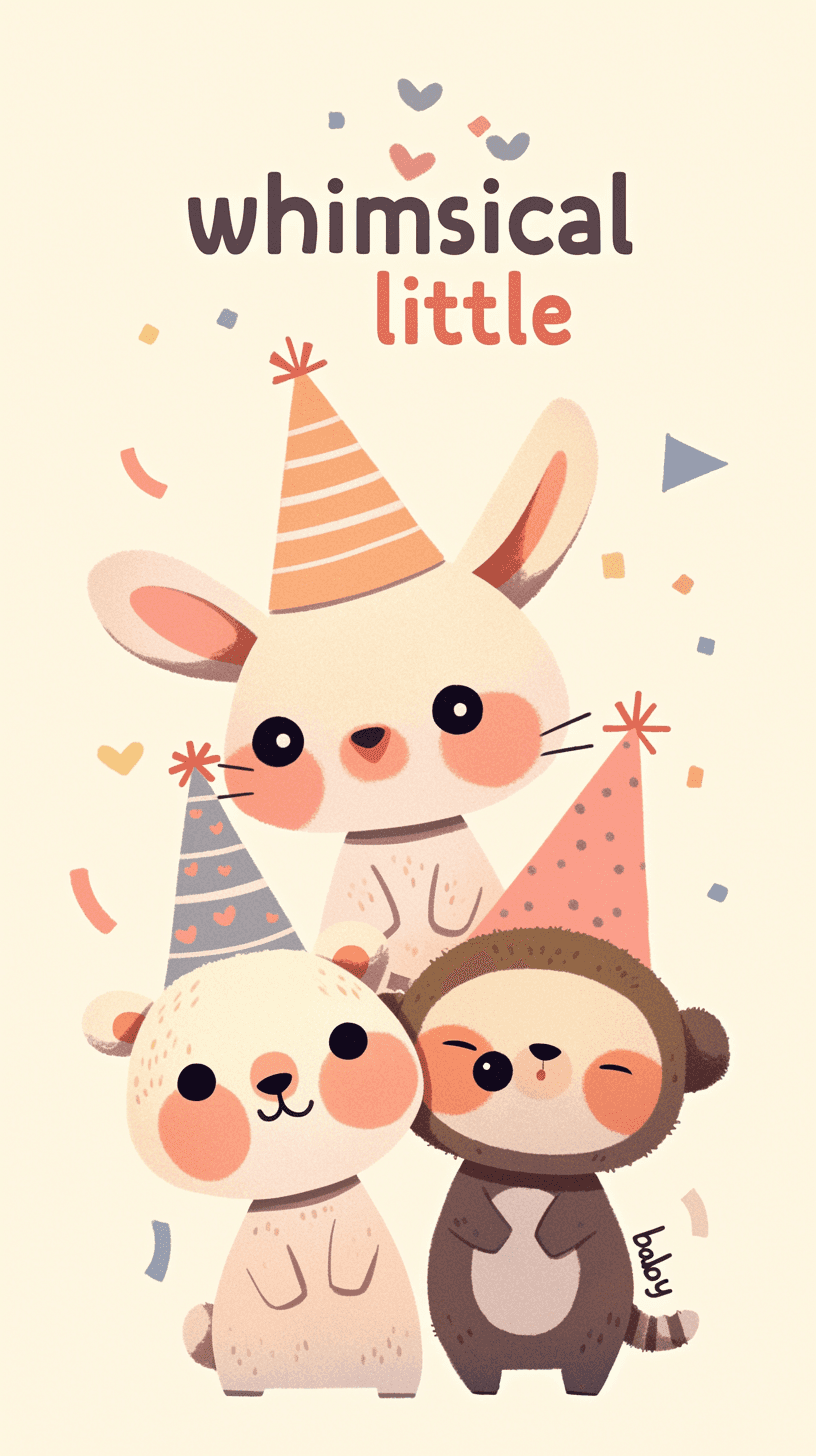 Cute Animals Flare original repeating artwork