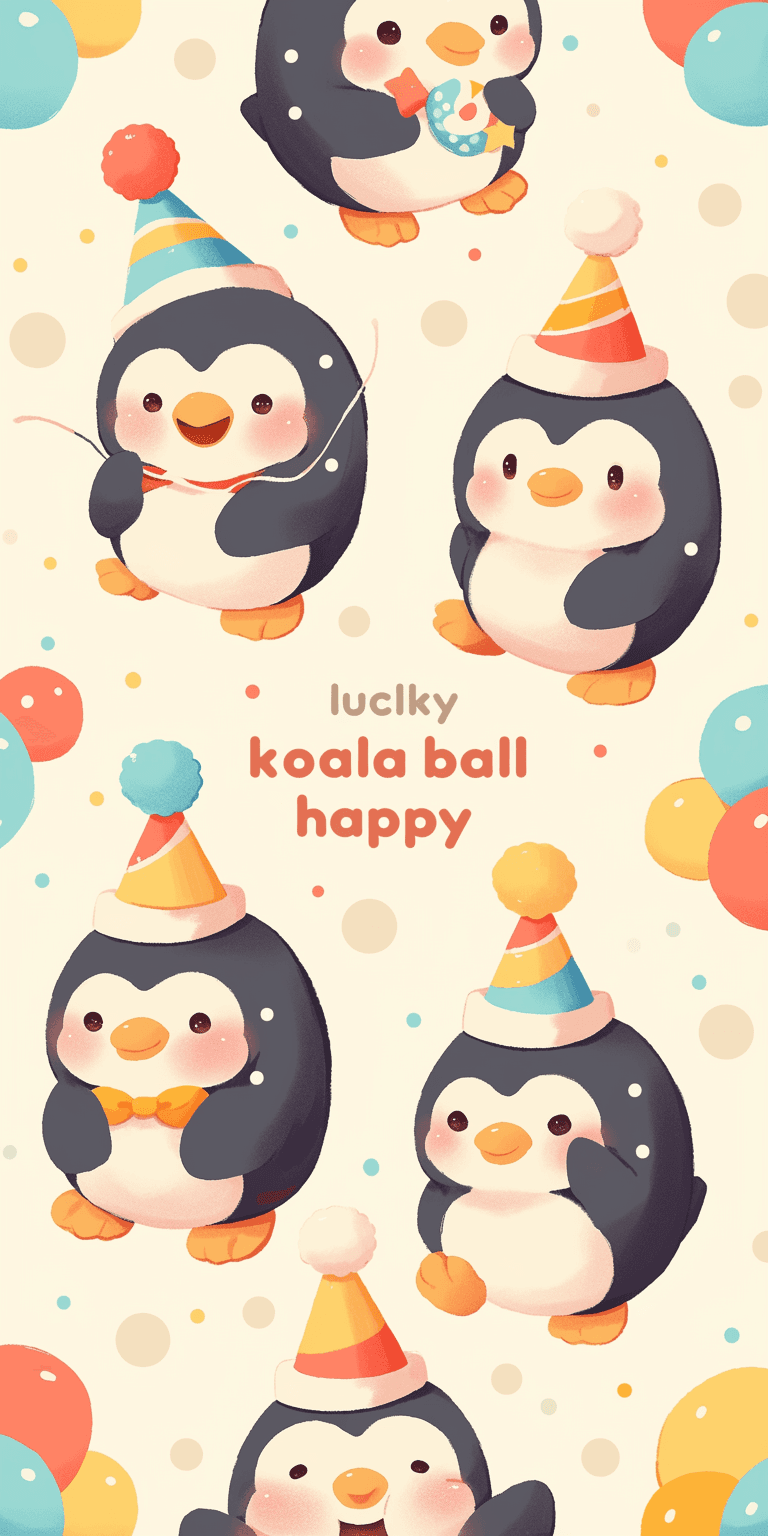 Cute Penguin Club original repeating artwork