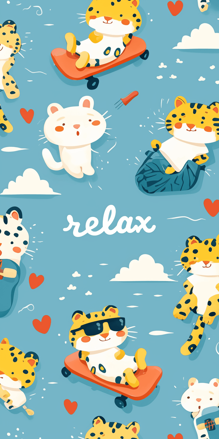 Cute Animals Bounce original repeating artwork