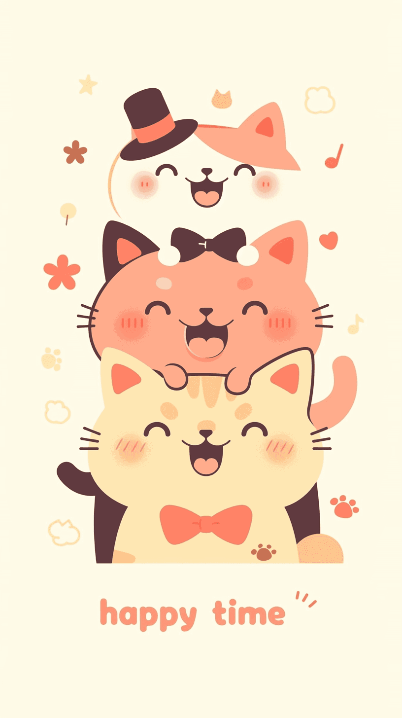 Cartoon Animals Squad original repeating artwork