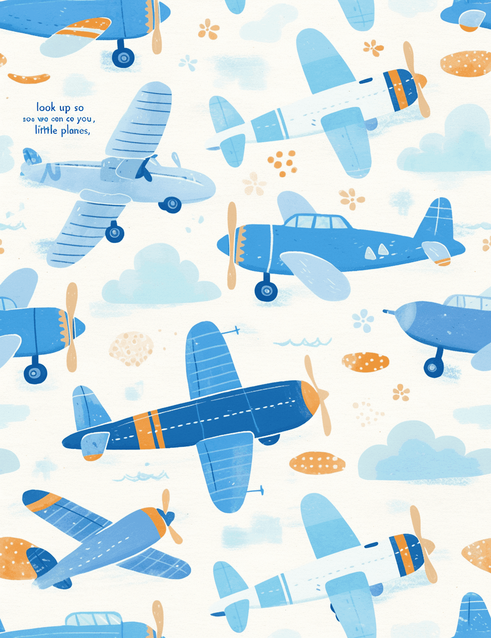 Airplane 289 original repeating artwork