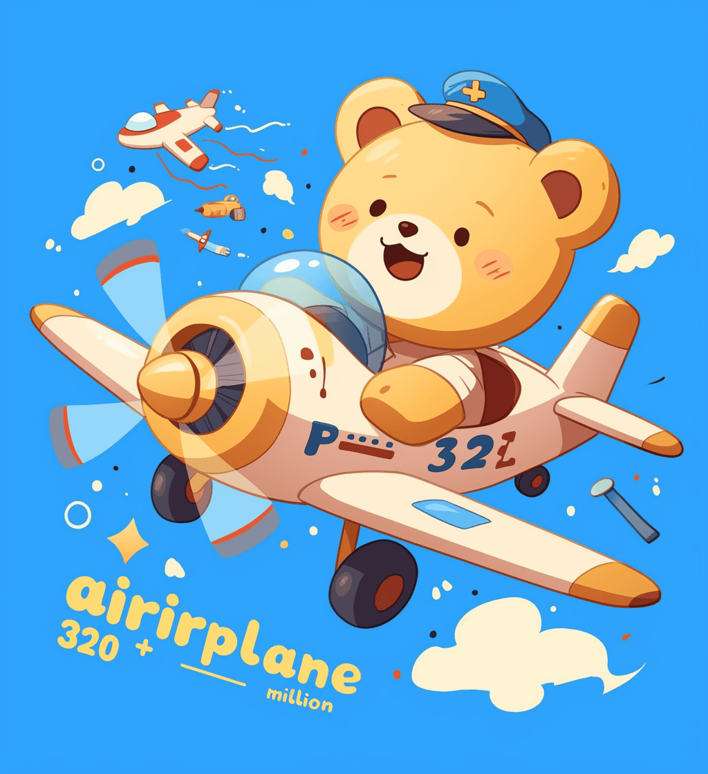 Airplane 129 original repeating artwork