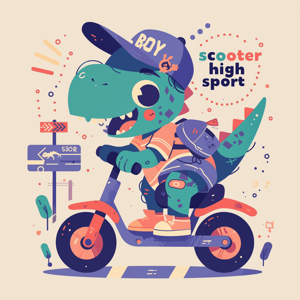 Scooter Spark original repeating artwork