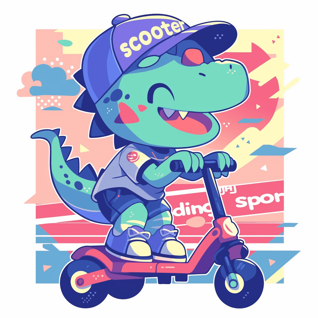 Scooter Neon original repeating artwork