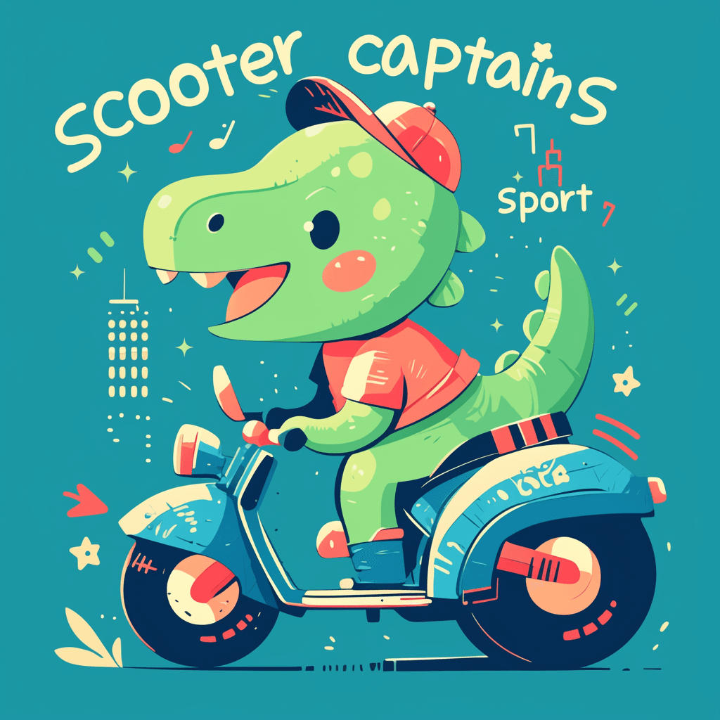 Scooter Kick original repeating artwork