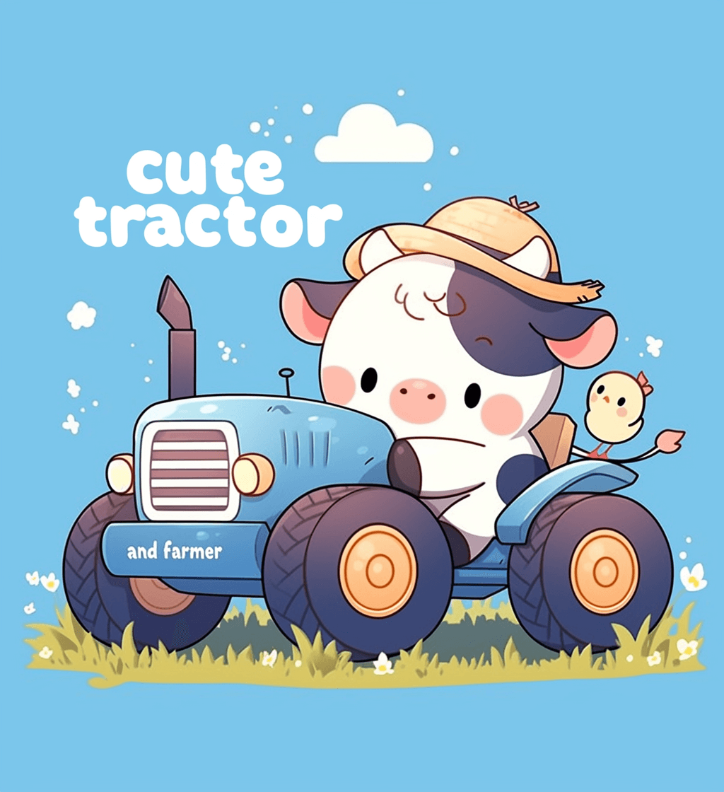 Tractor Party original repeating artwork