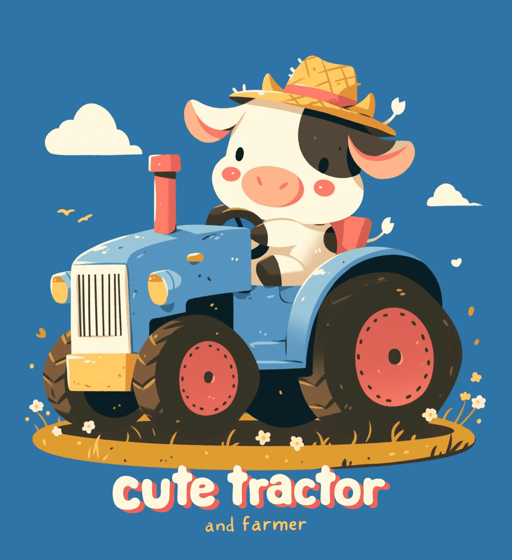 Tractor Squad original repeating artwork