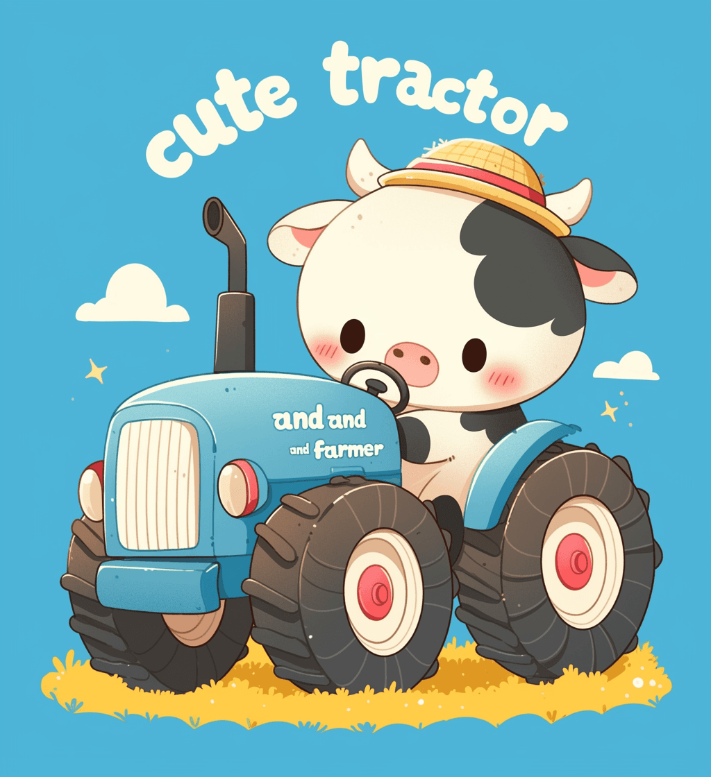 Tractor Parade original repeating artwork