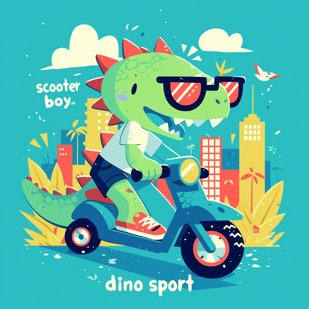 Scooter Shine original repeating artwork
