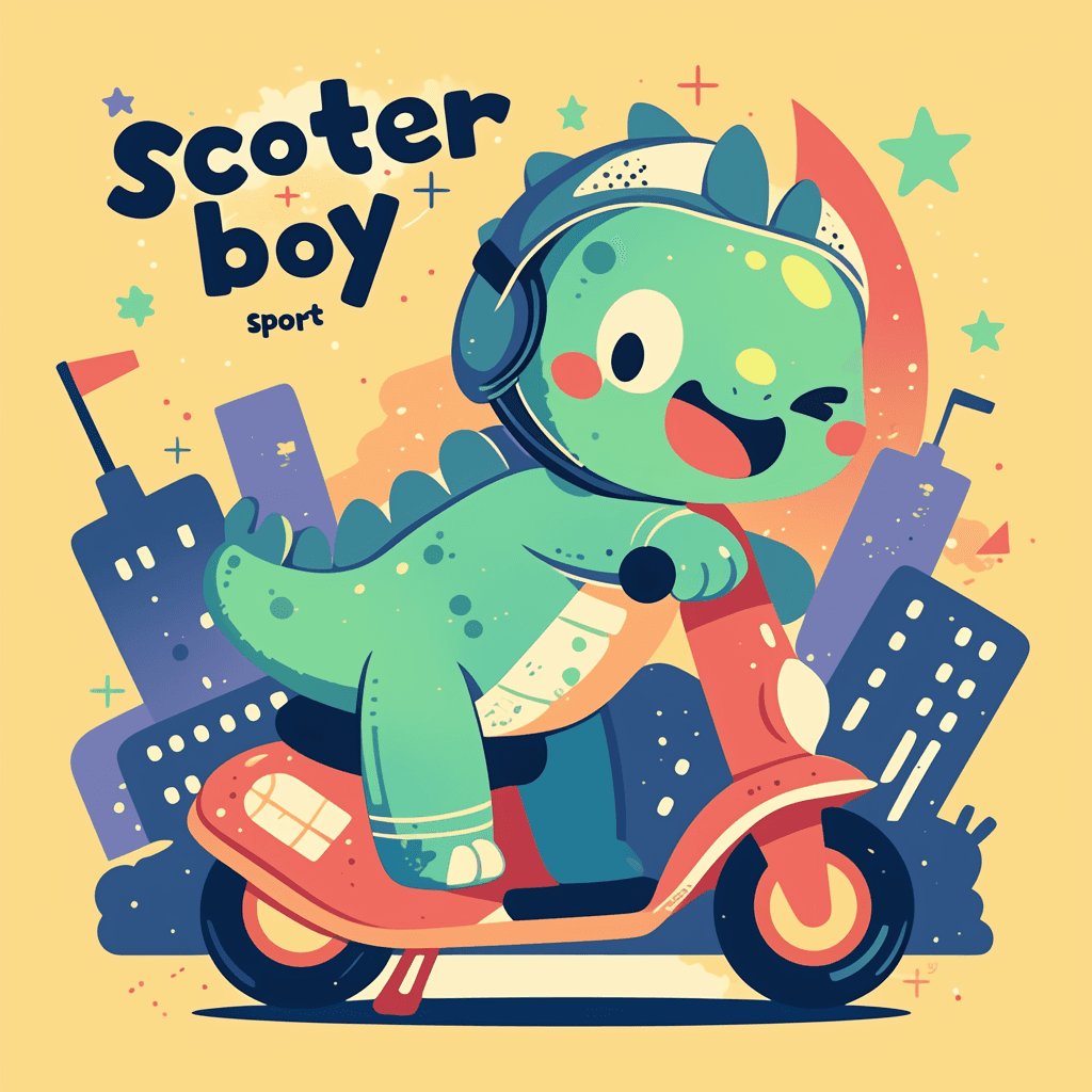 Scooter Buzz original repeating artwork