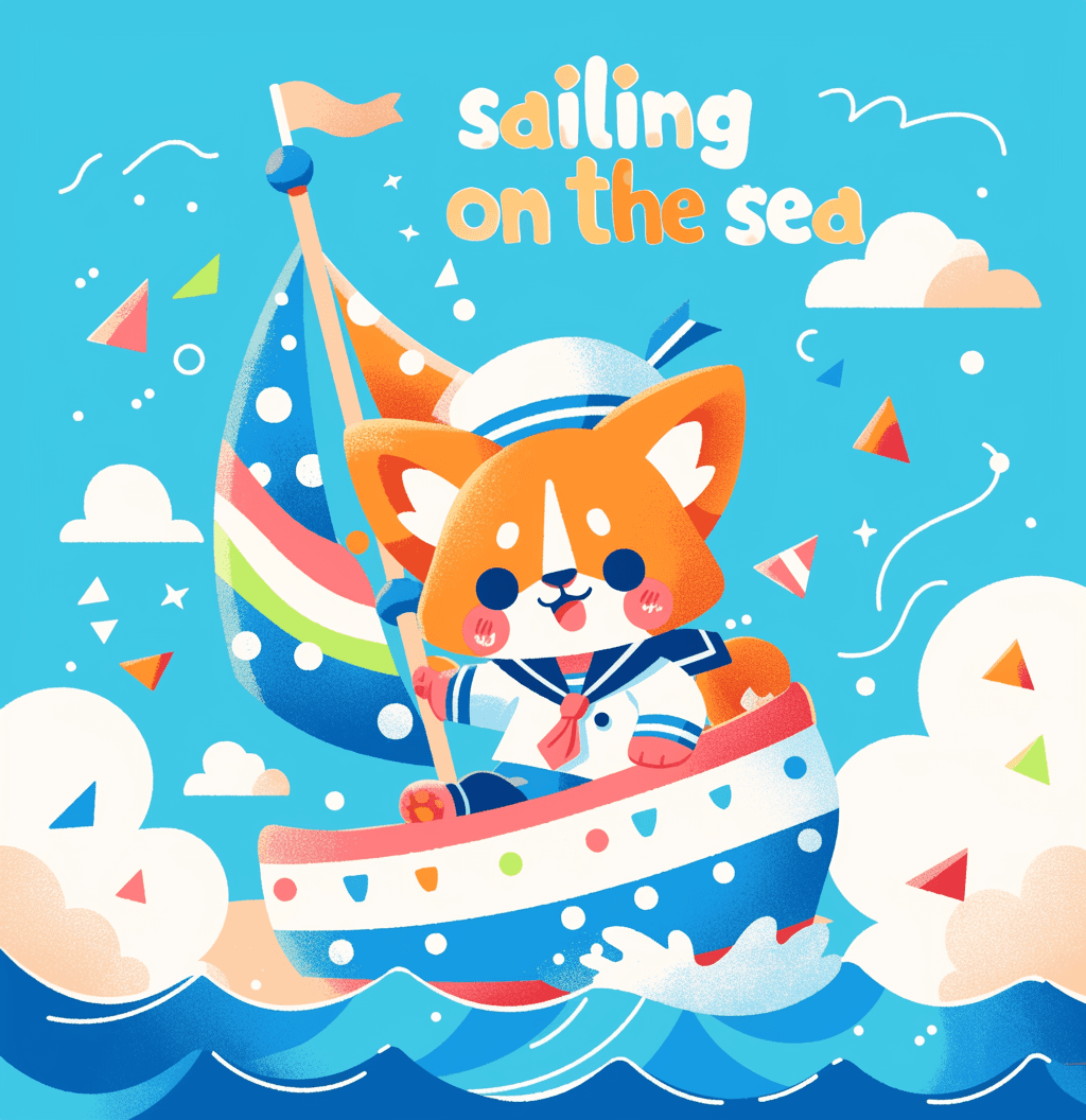 Sailboat Pop original repeating artwork