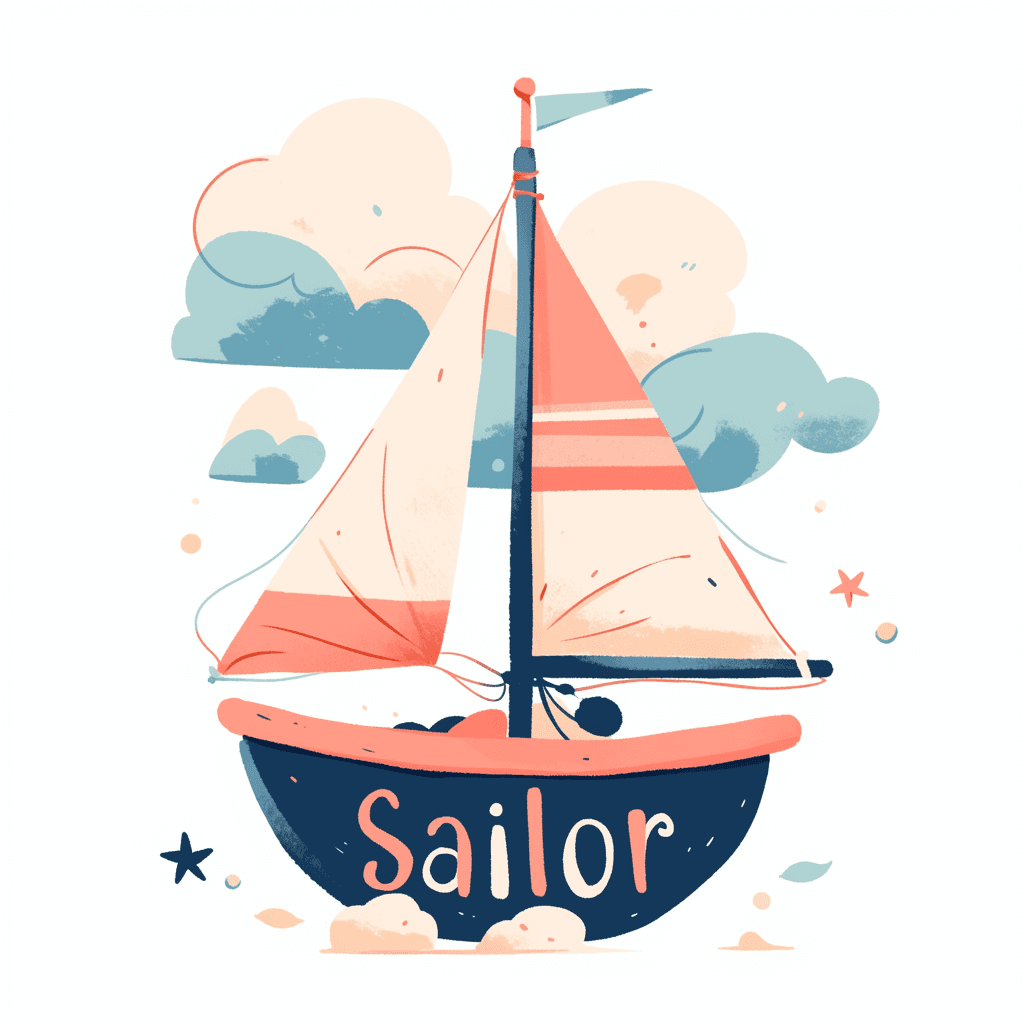 Sailboat Snap original repeating artwork