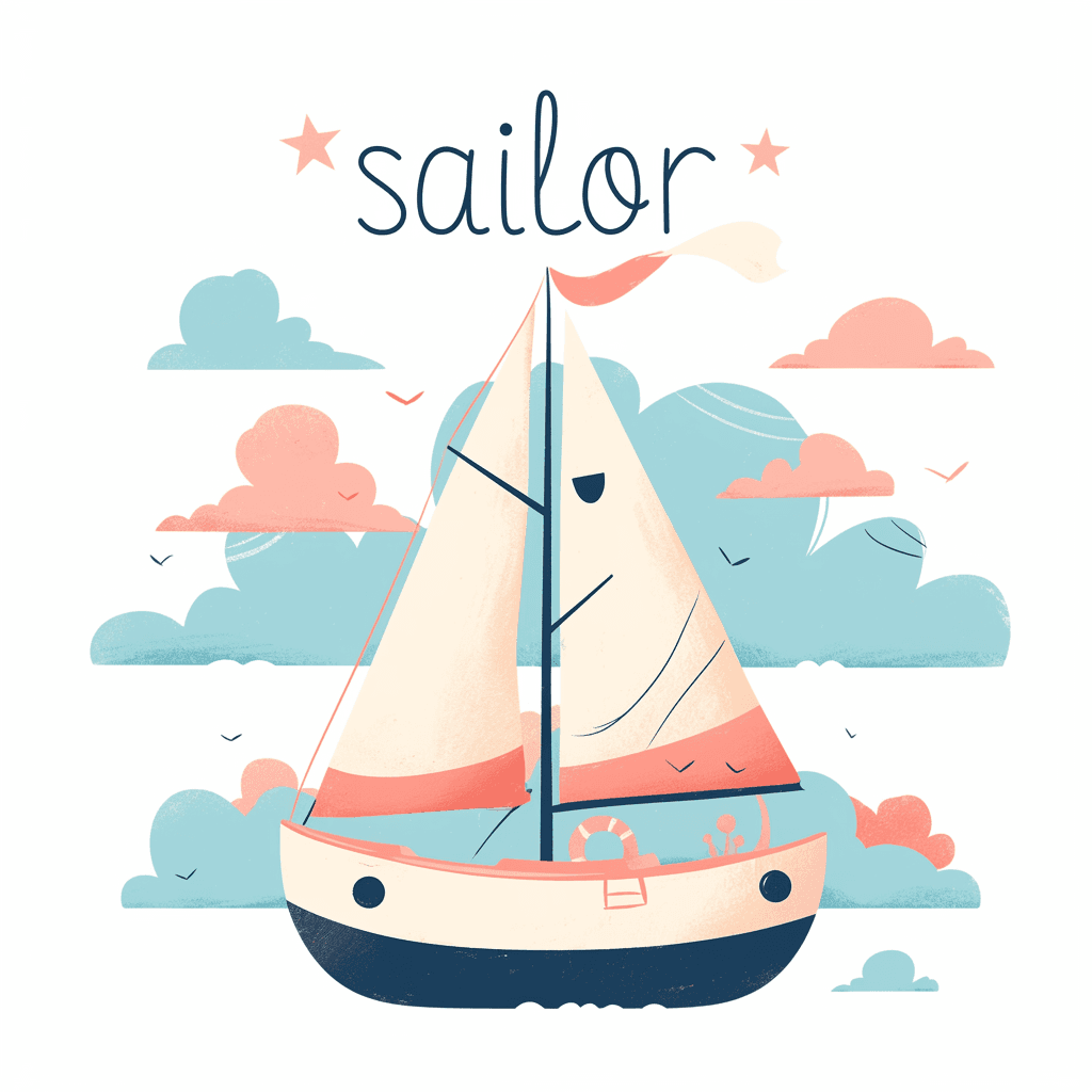 Sailboat Kick original repeating artwork