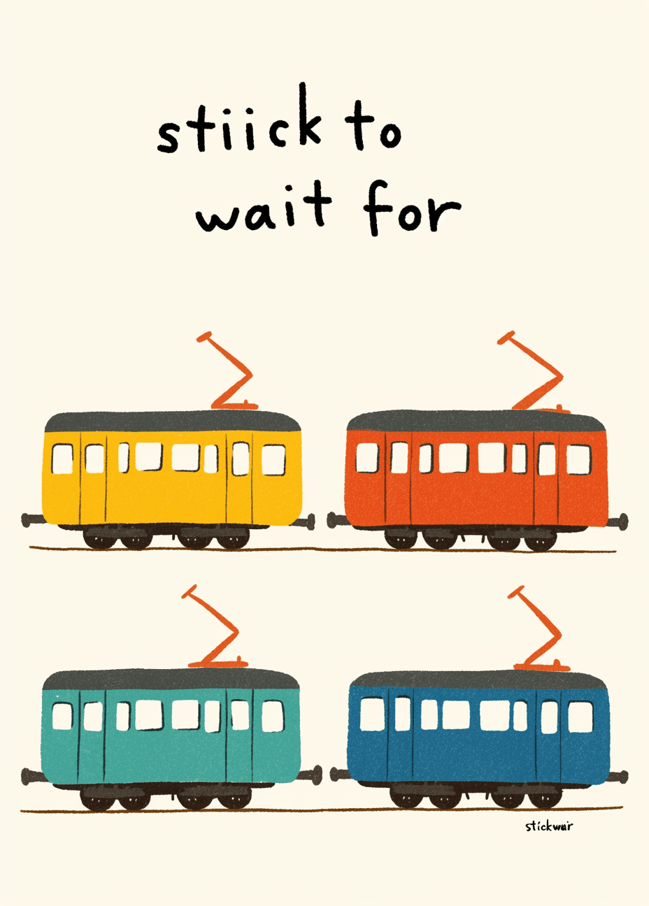 City Bus Pals original repeating artwork