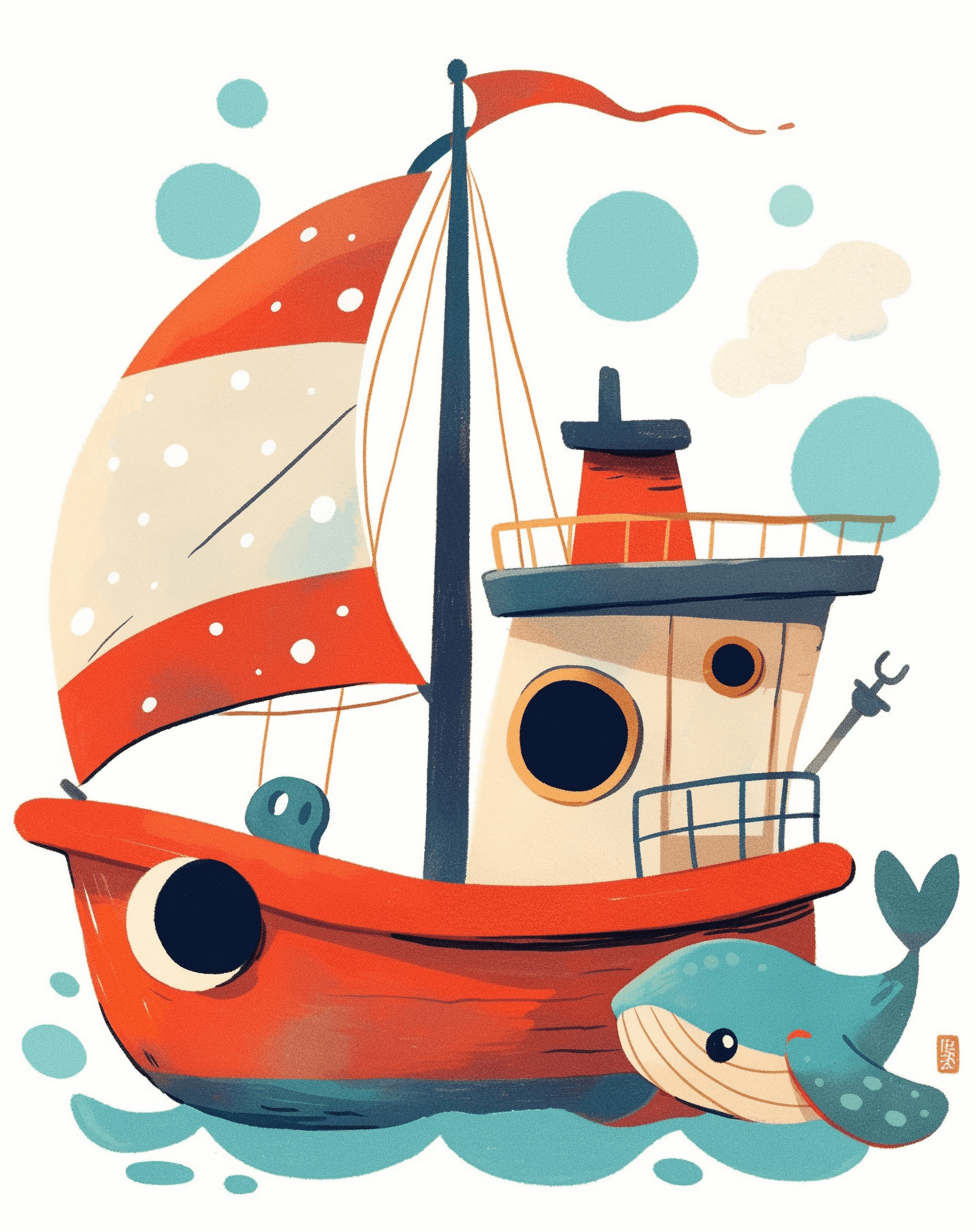 Sailboat Sprint original repeating artwork