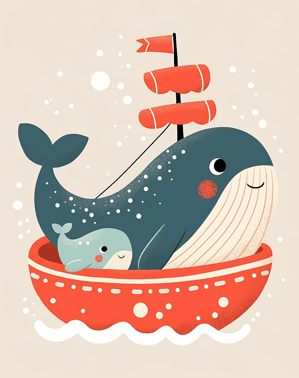 Sailboat Spin original repeating artwork
