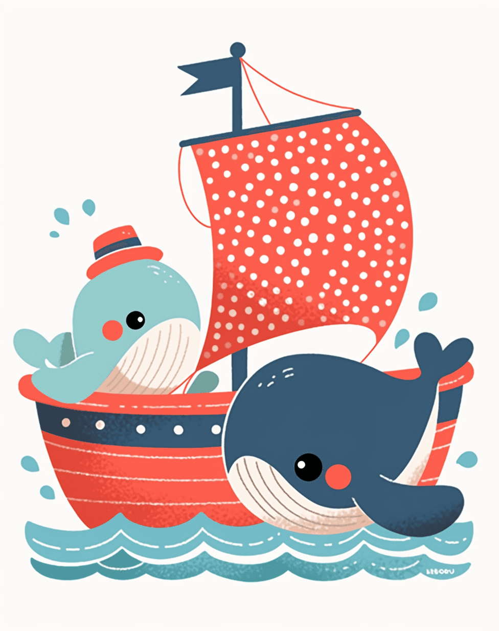 Sailboat Rush original repeating artwork