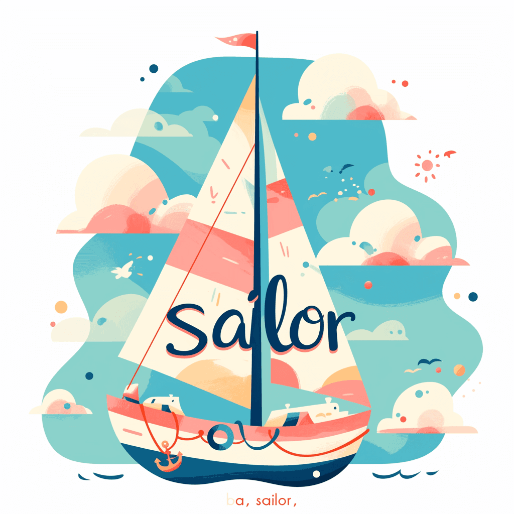 Sailboat Bounce original repeating artwork