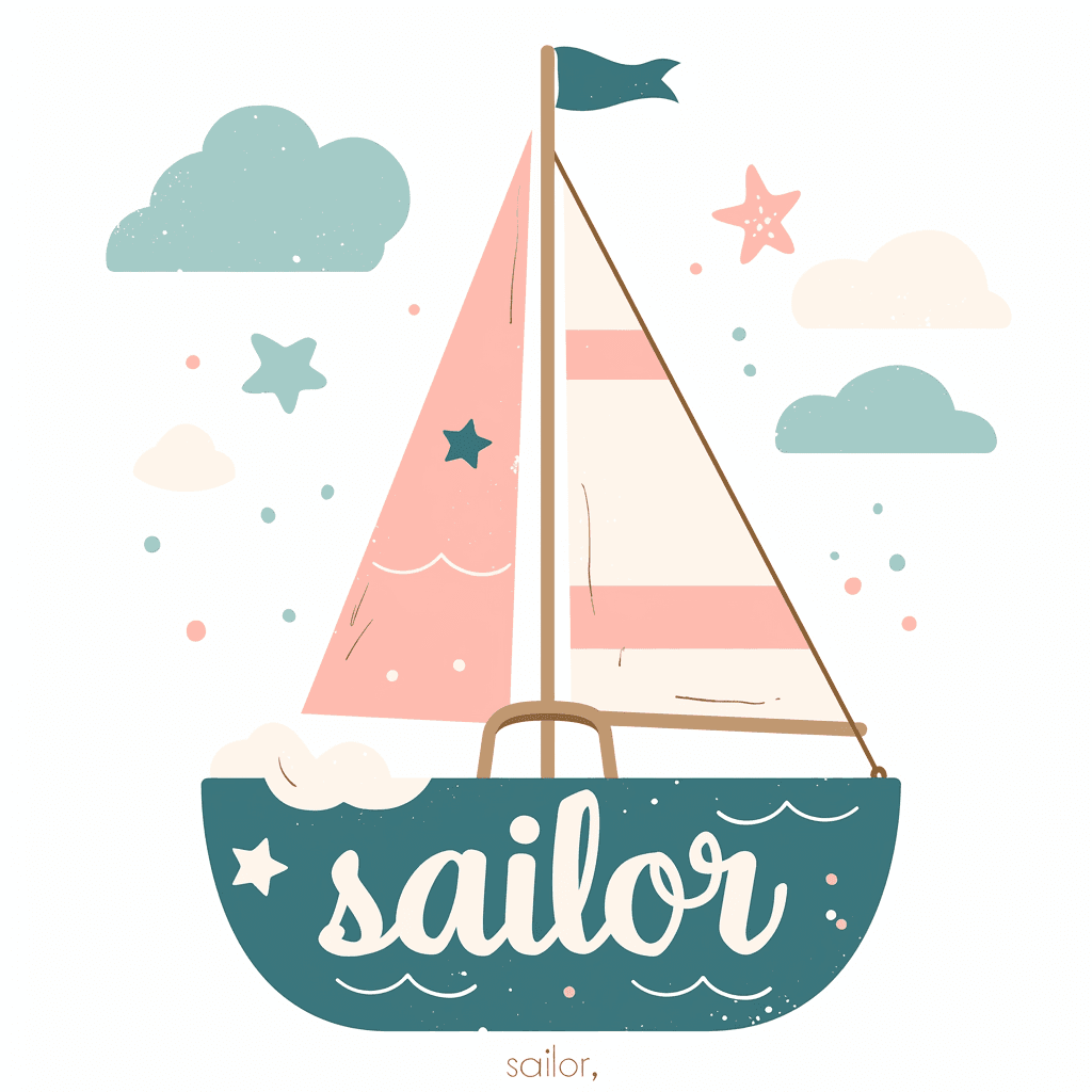 Sailboat Gang original repeating artwork
