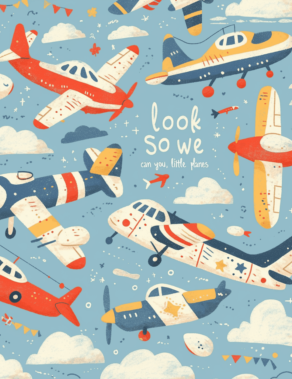 Airplane 270 original repeating artwork